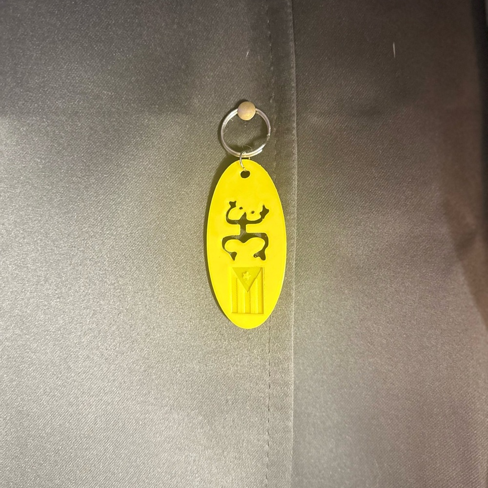 Yellow Puerto Rican flag Keychain